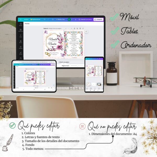 Programa Musical Clásico Opción 4 editable en Canva desde varios dispositivos