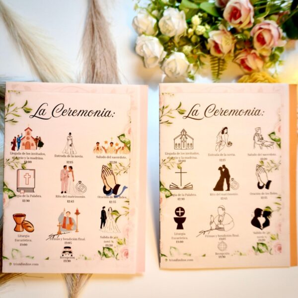 Parte trasera del Programa de Ceremonia Opción 3 - Triunfonline